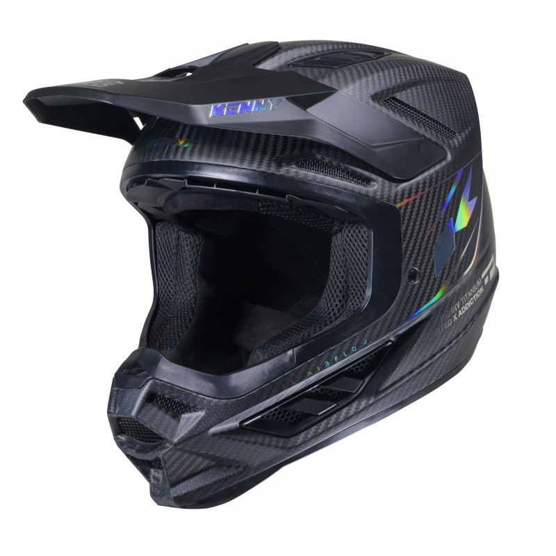 CAPACETE KENNY TITANIUM CARBON MATT HOLOGRAPHIC